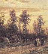 Ivan Shishkin Evening oil painting artist